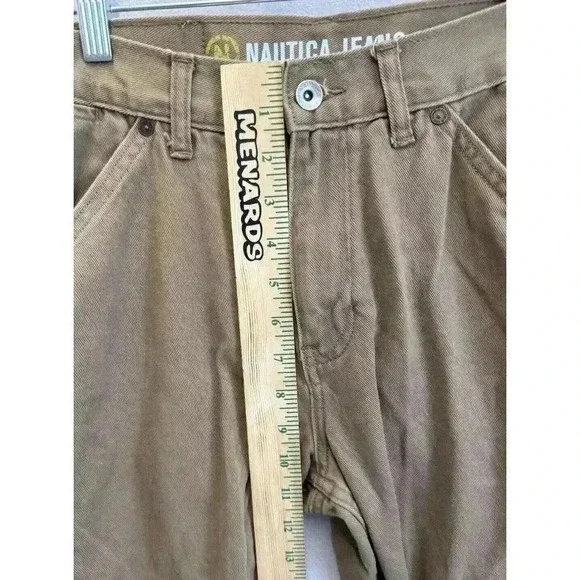Nautica Jeans Co Men's 30x32 Brown Original Relaxed Fit Carpenter Utility Pants - Picture 4 of 8
